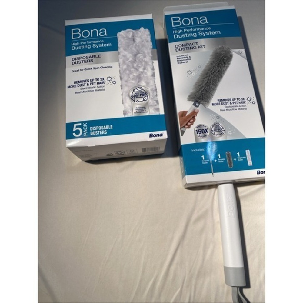 Bona High Performance Dusting System‎  Kit And 5 Pack Disposable Dusters 3698